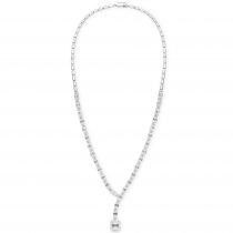 6.35ct baguette and halo diamond necklace 1