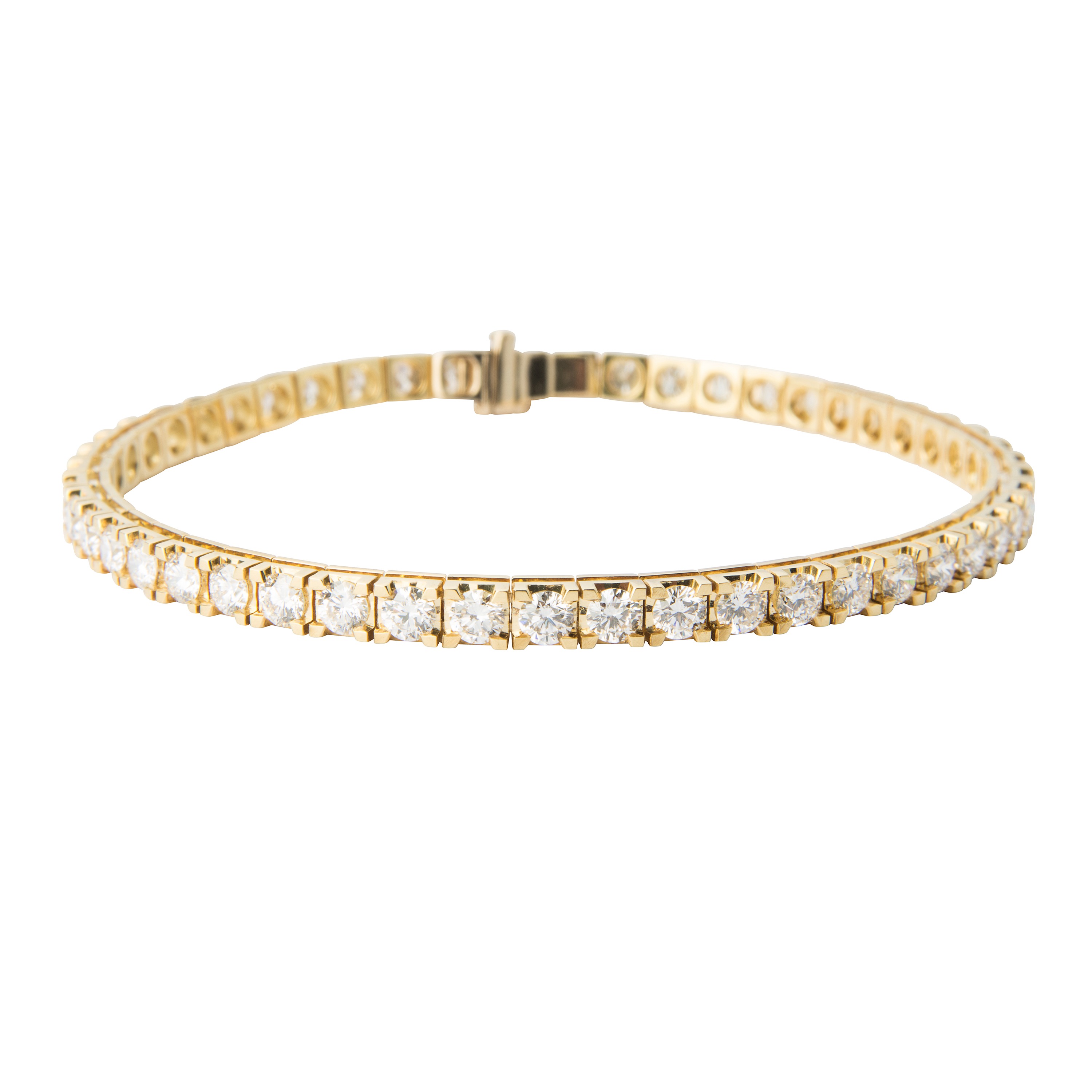 18ct rose gold 45=9.57ct diamond tennis bracelet | Cerrone