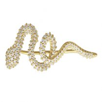 snake slider earrings with diamonds