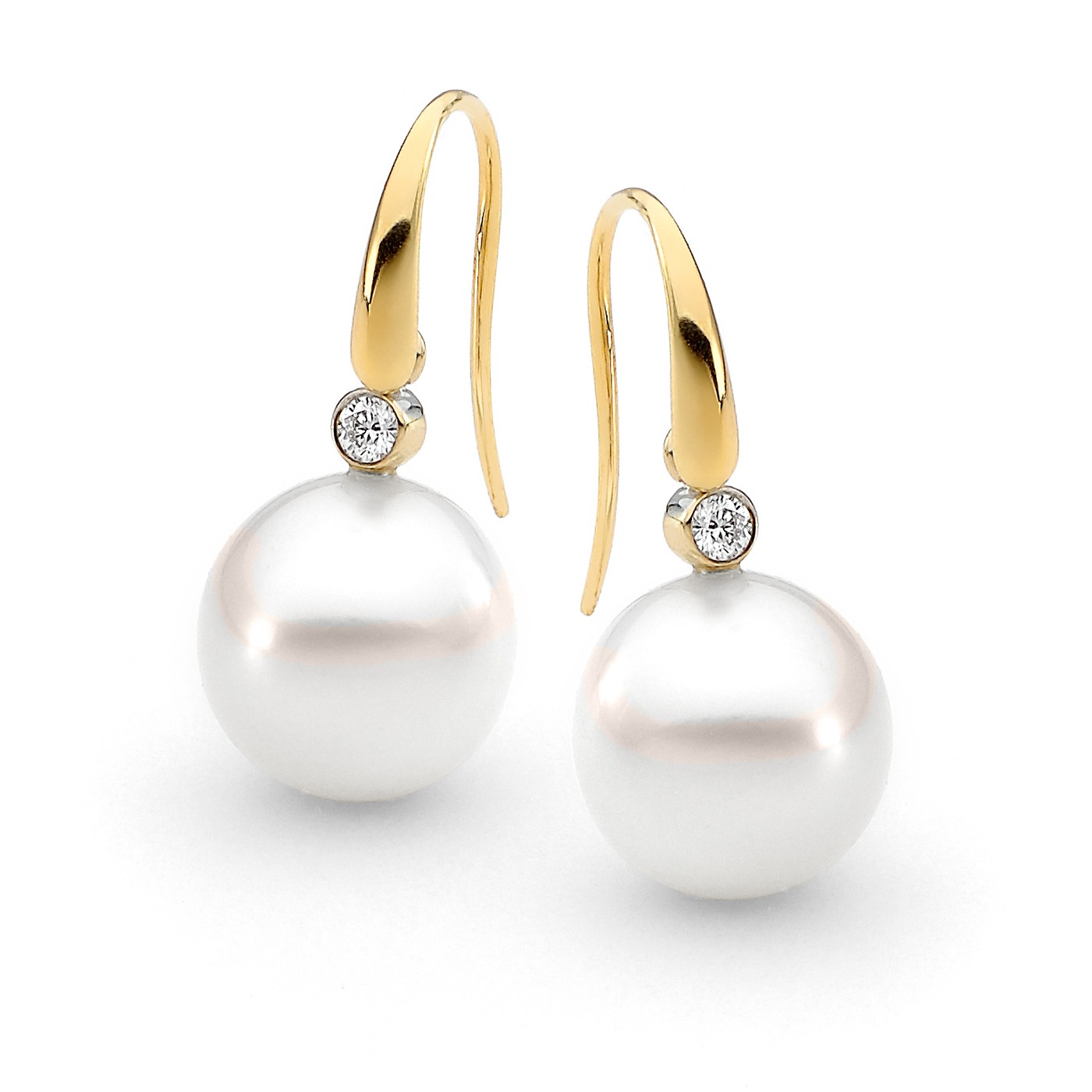 Japanese Akoya pearl stud earrings creamy white 657mm on 9k gold  Melbourne  Pearls