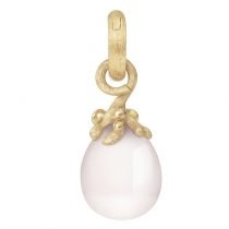round sweet drops charm with rose quartz
