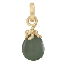 round sweet drops charm with serpentine